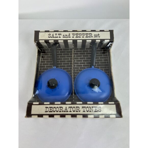 Americana Creations Other - Vintage Blue Skillet Salt & Pepper Shaker Set By Americana Creations NOS